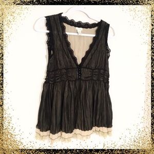 Odille Anthropologie Layered Blouse